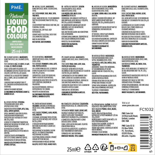 Pme Naturalny barwnik spożywczy w płynie 25 ml zielony