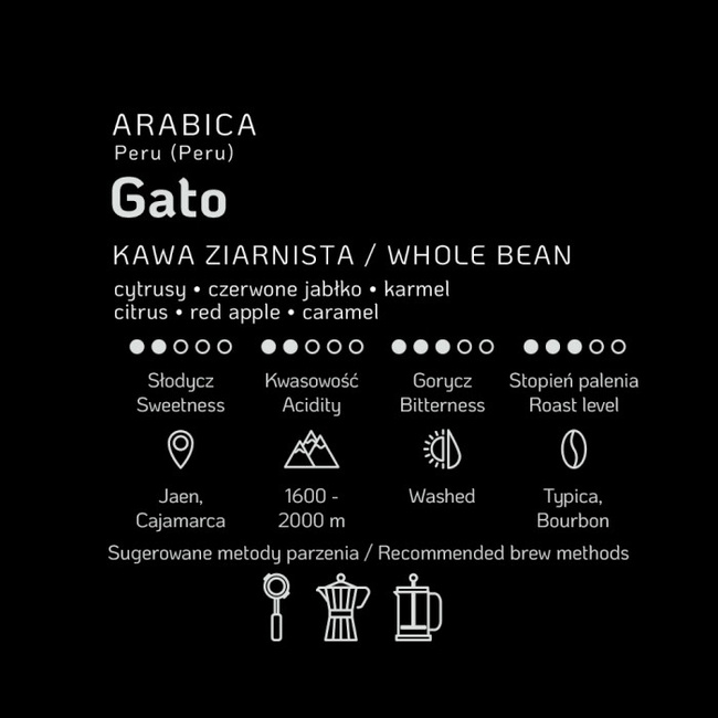 Kawa Ziarnista Peru 250g, Gato - Morten Larsen