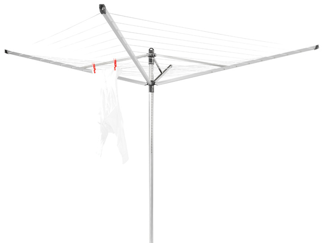 Suszarka ogrodowa Brabantia Lift-O-Matic 50 m, szara, z kotwą do gruntu i pokrowcem