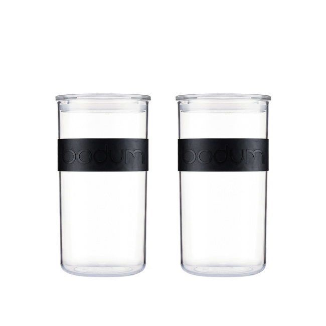 Pojemniki do przechowywania Presso 2 l Black 2 szt.