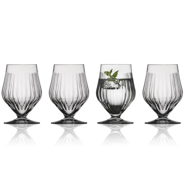 Szklanki do wody na nóżce Lyngby Glas Ane 400 ml, komplet 4 sztuk