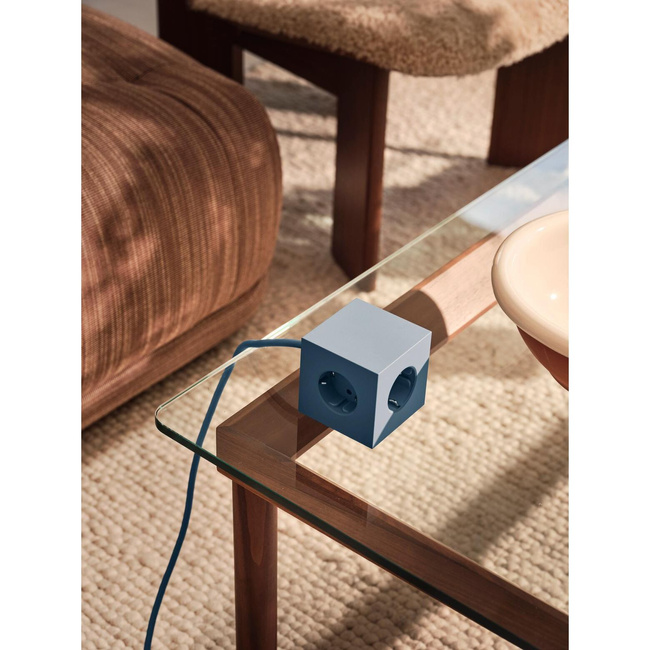 listwy zasilające z podwójnym usb-c 30 W i magnetyczną podstawą 1,8 m square niebieska - avolt