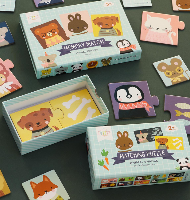 Gra memory Animal Friends dla dzieci A Little Lovely Company
