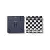 Szachy Printworks Art of Chess, drewniane figury, plansza z akrylem, czarno-srebrne