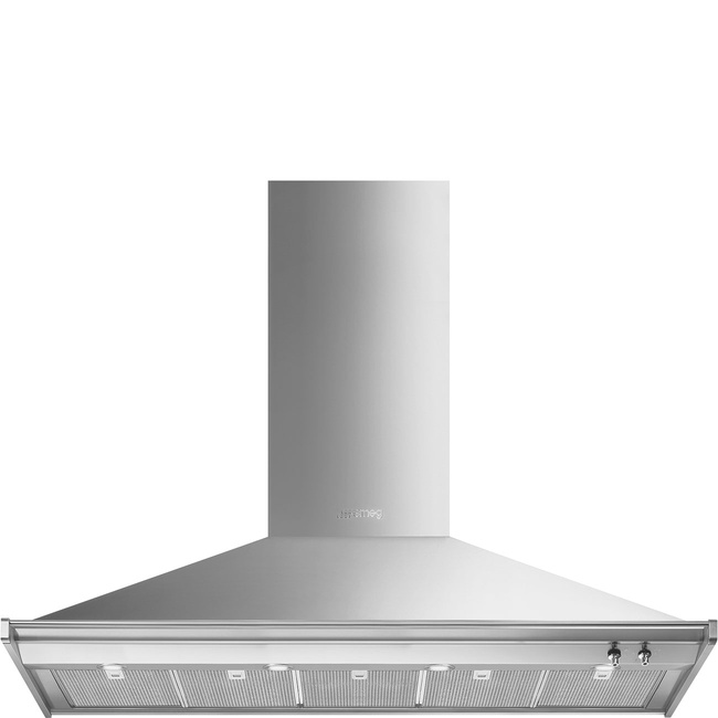 Smeg - Okap kuchenny CLASSICA KD150HXE Stal nierdzewna (chromowane pokrętła)