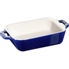Cooking Prostokątny Półmisek Ceramiczny 400 Ml, Niebieski - Staub
