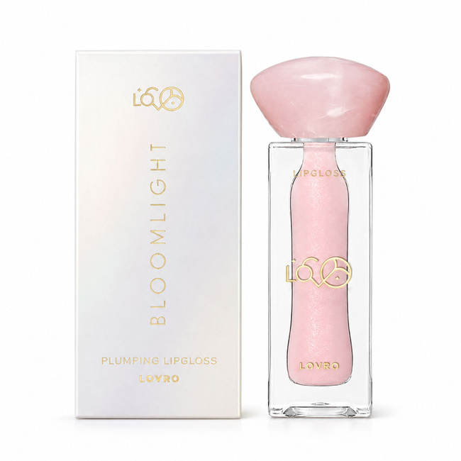 Błyszczyk do ust Lovro Bloomlight Lipgloss 02 Quartz Kiss, różowy z perłowymi refleksami