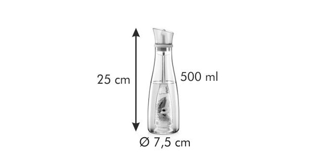 Dozownik na olej Vitamino 500 ml, z sitkiem - Tescoma