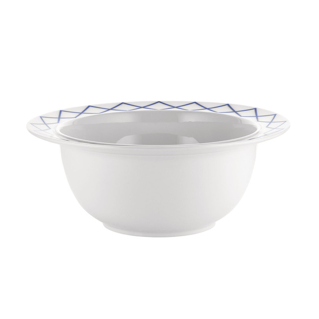 Miska na sałatkę z białej, zdobionej porcelany 2,5 l La Bella Tavola - Alessi