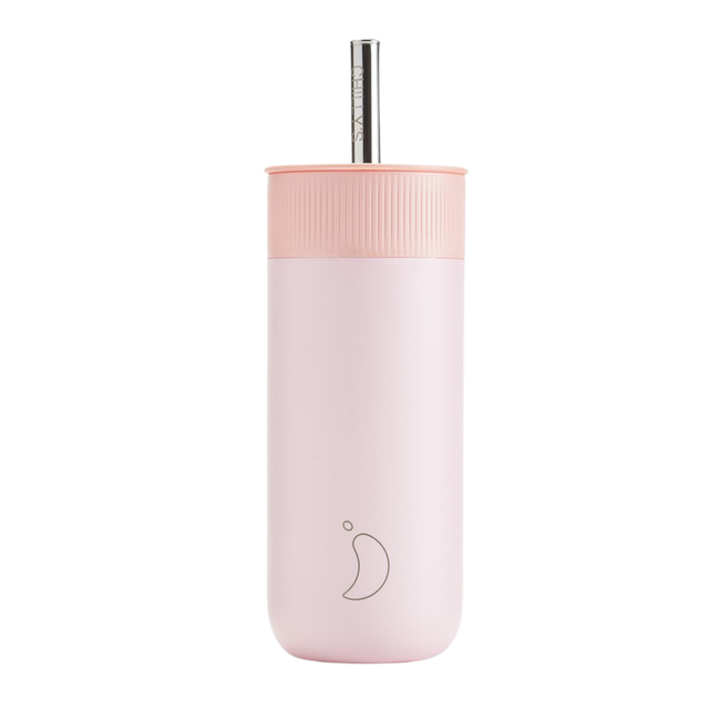 Termiczny kubek 2w1 ze słomką | 500ml | Różowy series 2 - Chillys bottles