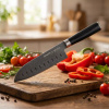 Samura MO-V Nóż Santoku Hollow Ground Ostrze 18 cm