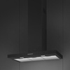 Smeg - Okap Przyścienny, 90 Cm, T-Kształtny Universal Kbt900ne Czarny Mat.