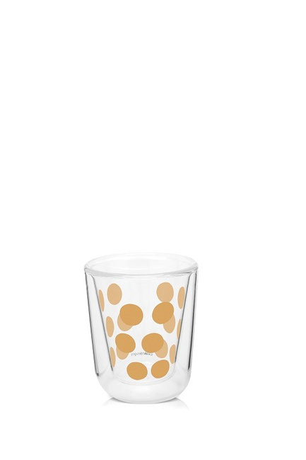 Zestaw 2 Szklanek 75ml Z Łyżeczkami, Złoty - Zak!designs