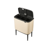 Kosz na śmieci Brabantia Bo Touch Bin 3 x 11 l, Soft Beige z powłoką mineralną
