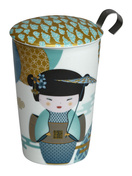 Kubek z zaparzaczem TeaEve 350ml New Little Geisha Petrol - Eigenart