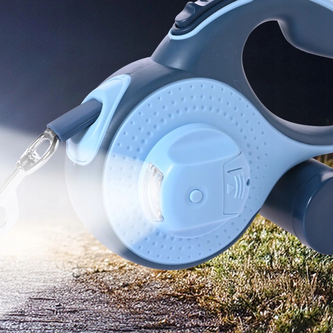 Pupilplanet | Smycz automatyczna | 5m LED z pojemnikiem na worki