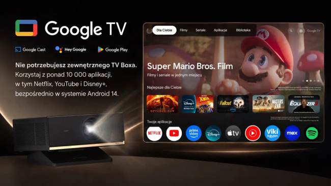 WANBO X7 PRO MAX Projektor 1500ANSI Full HD MEMC Google TV Multimedialny