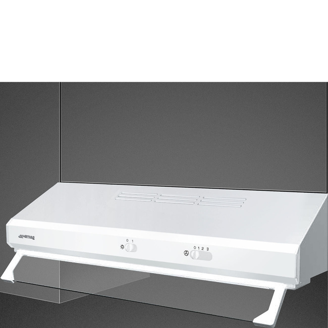Smeg - Okap kuchenny, 60 cm, UNIVERSAL - biały