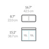 Kosz do segregacji Simplehuman Slim Open CW2105, 20 l (10 + 10 l), matowa czerń