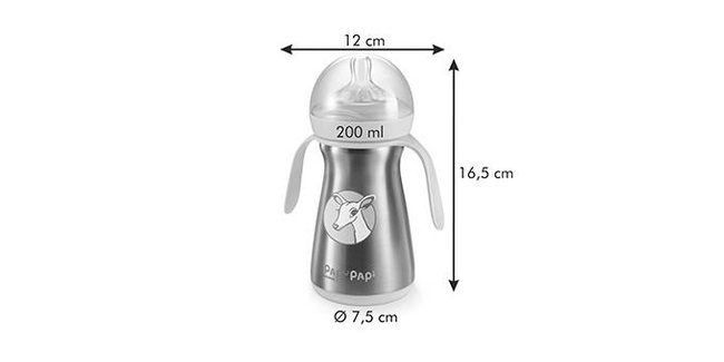 Butelka termiczna Papu Papi 200 ml, różowa - Tescoma