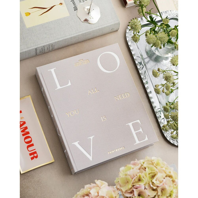 Album na zdjęcia Printworks All You Need Is Love XL, szary z czarnymi kartami