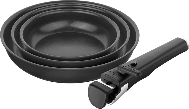 Unlock Zestaw 3 Patelni Ceramicznych + Uchwyt - Czarny - Zwilling