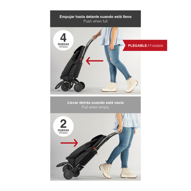 Wózek na zakupy I-Max Tweed 4L Granatowy - Rolser