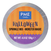 Posypka cukrowa PME Potworna Magia 136 g, zielono-fioletowa