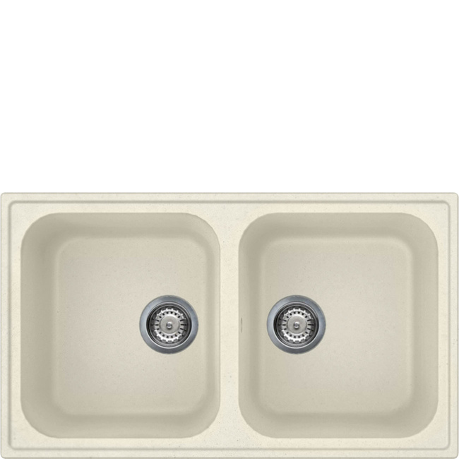 Smeg - Zlewozmywak Kompozytowy Rigae Lz862p Kremowy