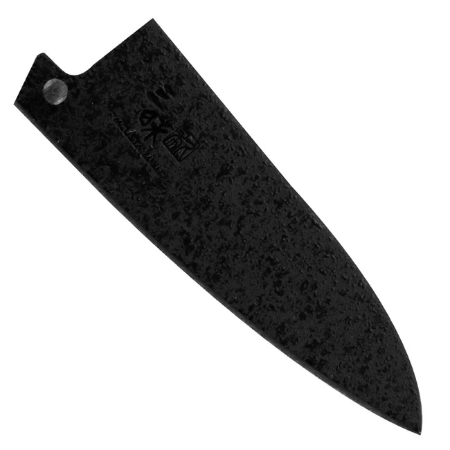 Saya Mcusta Zanmai Black, drewniana osłona na nóż do obierania 9 cm