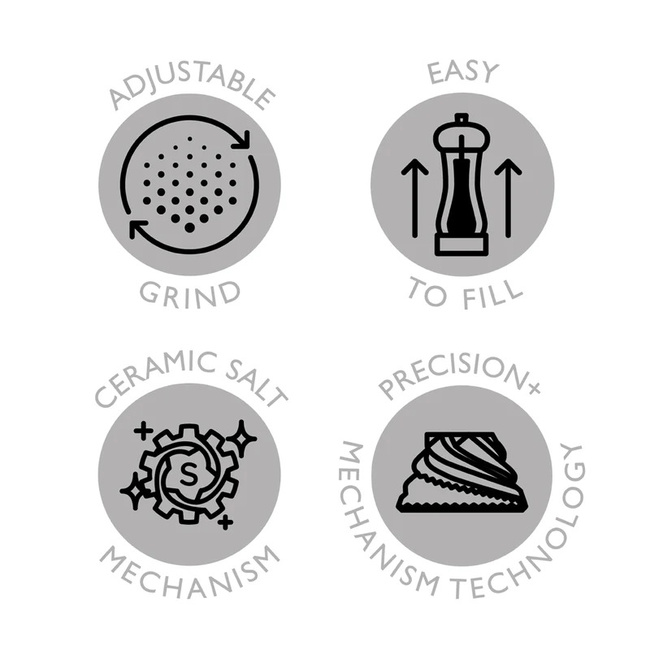 Młynek do pieprzu Hoxton czarny mat 10,4 cm - Cole&Mason