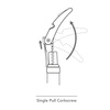 Korkociąg Vacu Vin Single Pull z obcinakiem do folii i otwieraczem