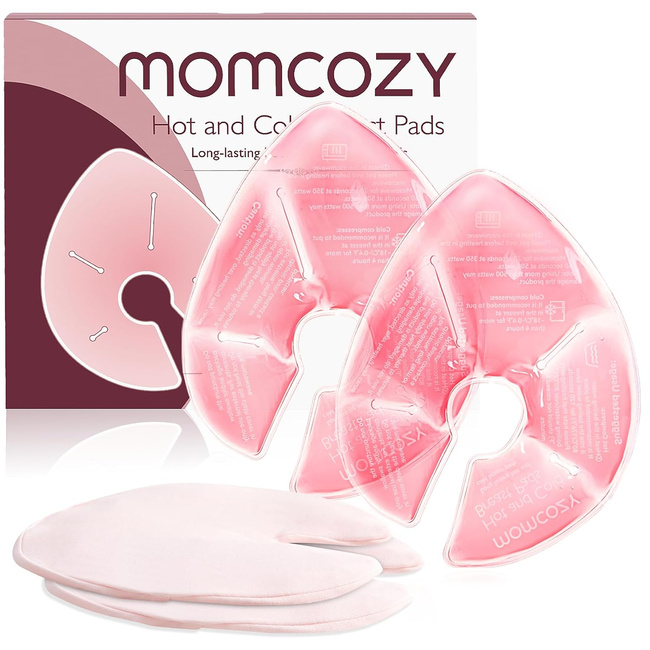 Okłady żelowe na piersi Momcozy BF008, duże, wielorazowe, 2 szt.