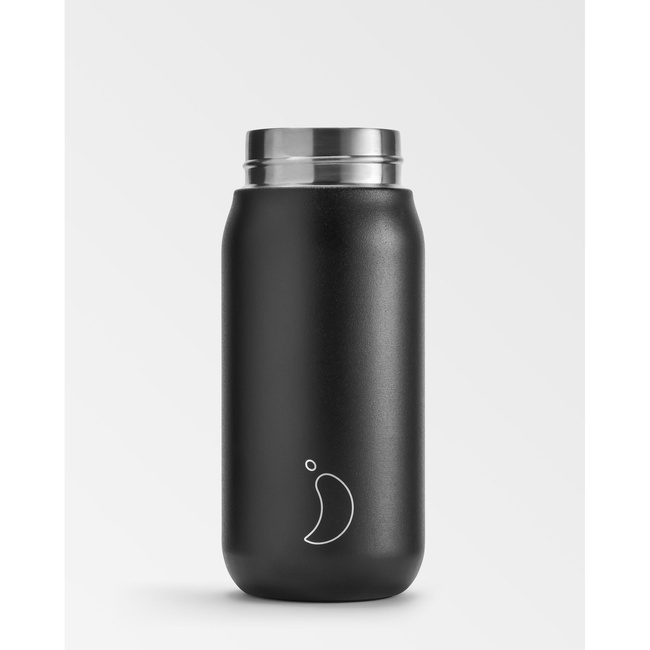 Termiczny kubek 2w1 ze słomką | 750ml | Czarny series 2 - Chillys bottles