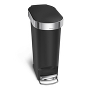 Kosz pedałowy Simplehuman Slim CW1390, 40 l, wąski, czarny, z tworzywa