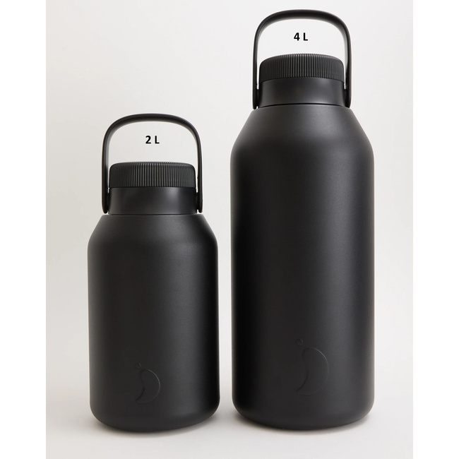 Butelka termiczna Chillys | 4000 ml | Czarna series 2 - Chillys bottles