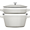 Zestaw 2 naczyń + pokrywka 24 cm Truflowy - Staub