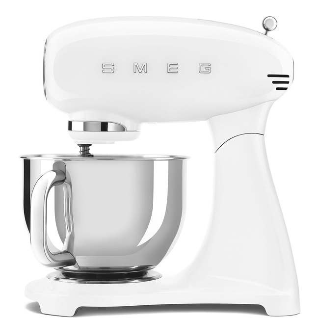 Smeg - Mikser, jednolity kolor, biały 50's style Smf03Wheu Biały (pełny)