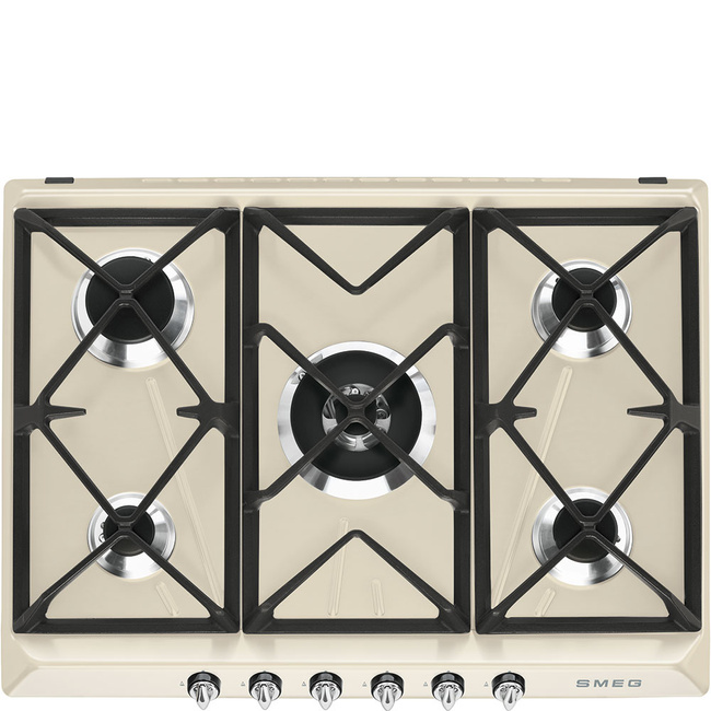 Smeg - Płyta gazowa, 70 cm, Victoria, kremowy Sr975pgh Victoria