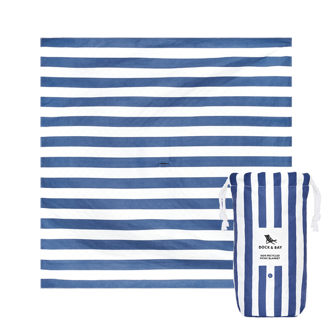 Koc piknikowy - Whitsunday blue xl 240x170cm - Dock & Bay