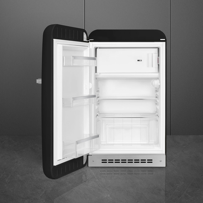 Smeg - Chłodziarko-zamrażarka, czarny 50'S STYLE FAB10LBL6 Czarny