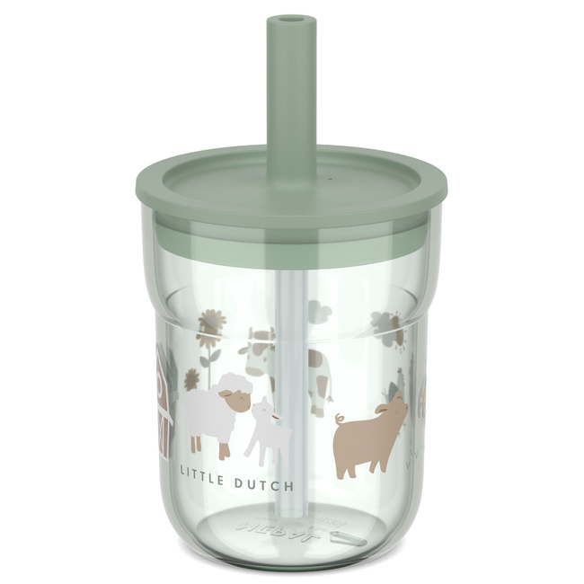 Szklanka Dziecięca Ze Słomką Mio 250Ml Little Farm - Mepal
