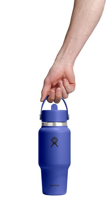 Butelka Hydro Flask 24 oz Wide Mouth Travel z zakrętką Flex Straw, Capri Blue