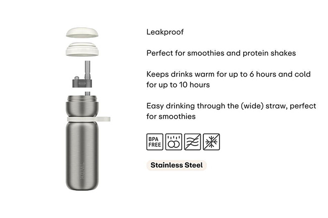 Butelka termiczna sportowa Mepal Twist Active 600 ml, Graphite Black