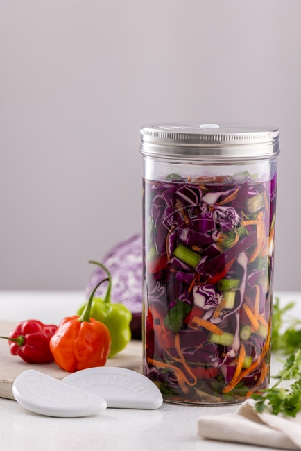 Zestaw do fermentacji Kilner 1 l z pokrywką z zaworem Air Lock