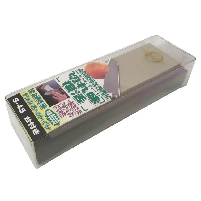 Kamień wodny King Deluxe S-45 do polerowania, gradacja 6000, 17.6x5.2x1.5 cm z podstawą