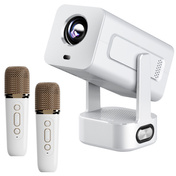 EXTRALINK Smart Cinema Karaoke IMS360 Projektor 1080p Android 13 z 2 Mikrofonami Biały