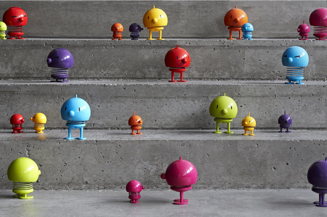 Figurka Hoptimist Bimble S Yellow żółta dekoracja biurko duński design