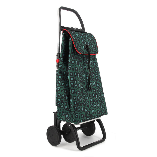 Wózek na zakupy Rolser I-Max Wild 4L Verde składany 4-kołowy 43 l