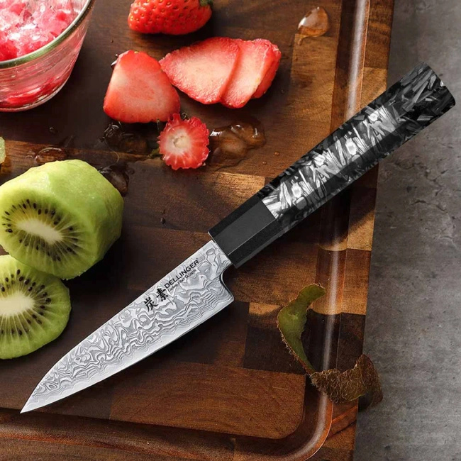 Dellinger Carbon Fiber Octagon Nóż Paring 10.5 cm